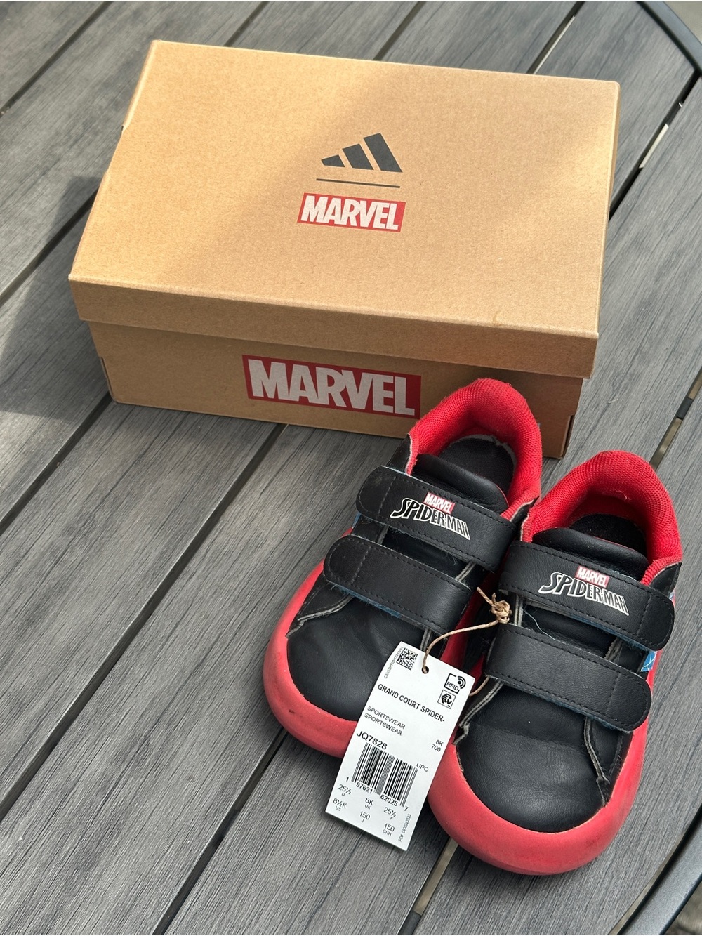 ADIDAS Marvel Toddler Grand Court Spider-Man CF - 8.5k with box